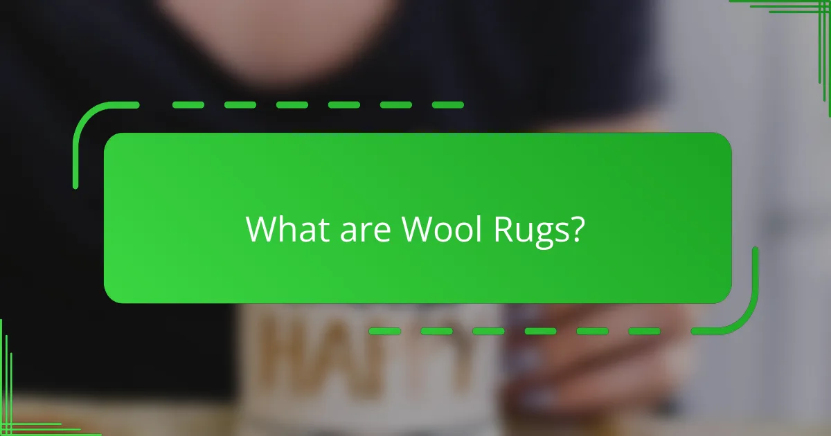 What are Wool Rugs?