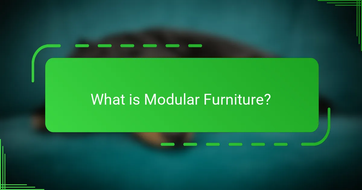 What is Modular Furniture?