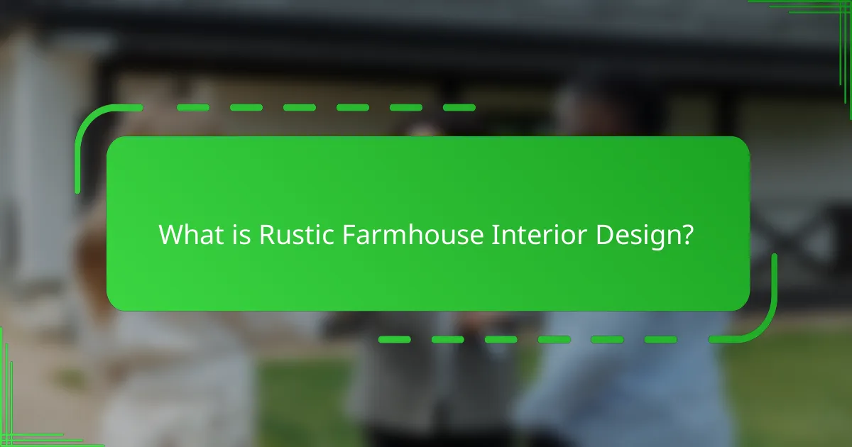 What is Rustic Farmhouse Interior Design?